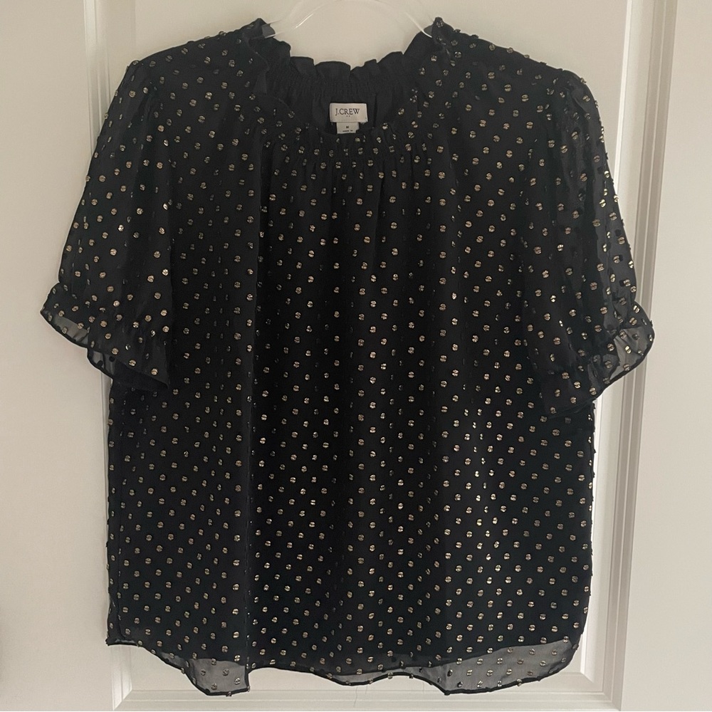 Jcrew Ruffleneck Top - Picture 2 of 14
